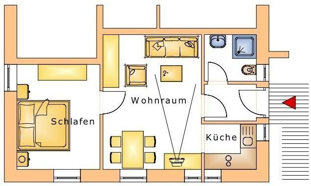 Skizze Ferienwohnung